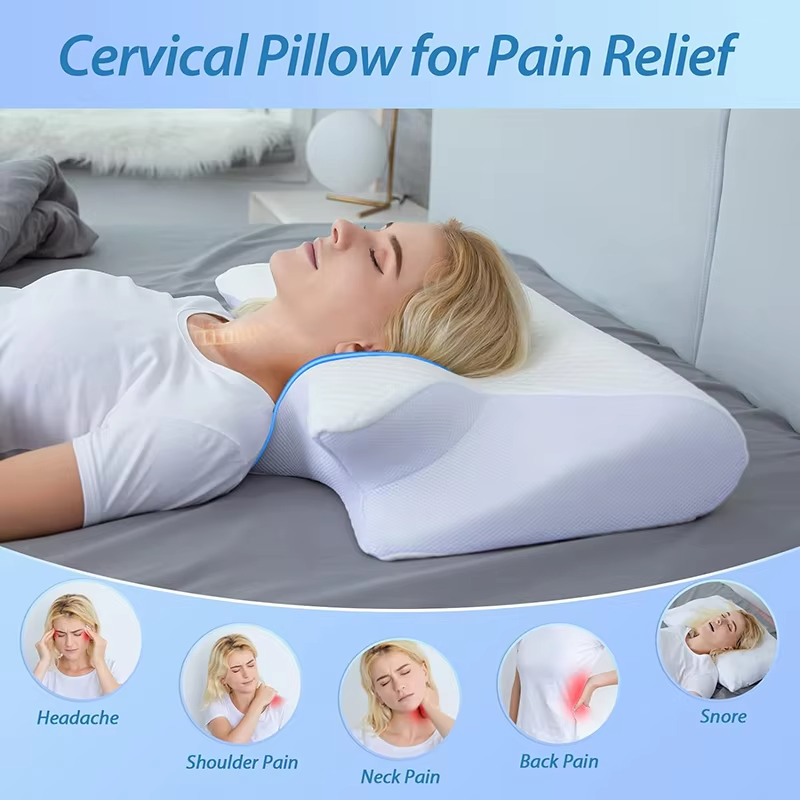 Top On Sale Product Recommendations! 1pc Memory Foam Cervical Pillow, 2 in 1 Ergonomic Contour Orthopedic Pillow for Neck Pain, Contoured Support Pillows,Neck Pillow Price Now: EUR 12.39 (Original price: EUR 22.84, 46% off) 🔗Click & Buy: https://s.click.aliexpress.com/e/_c4EqljMr